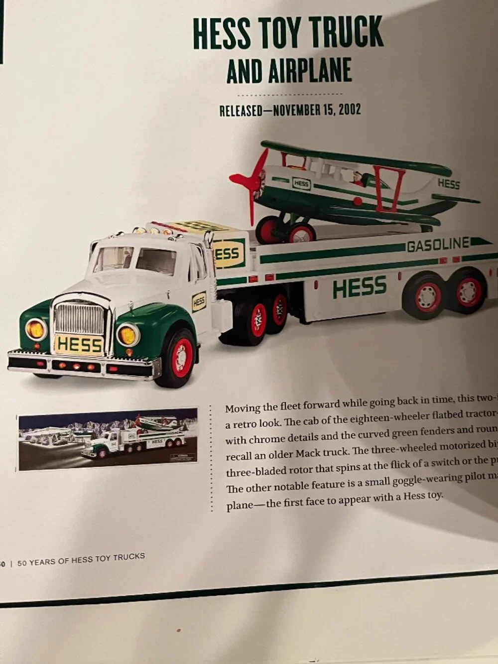 Hess 50 Years of Hess Toy Trucks Hardcover Book 50th Anniversary Collector Guide